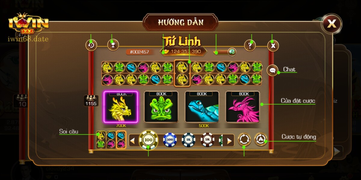 Người chơi buộc phải đặt cược trong 15 giây theo quy định