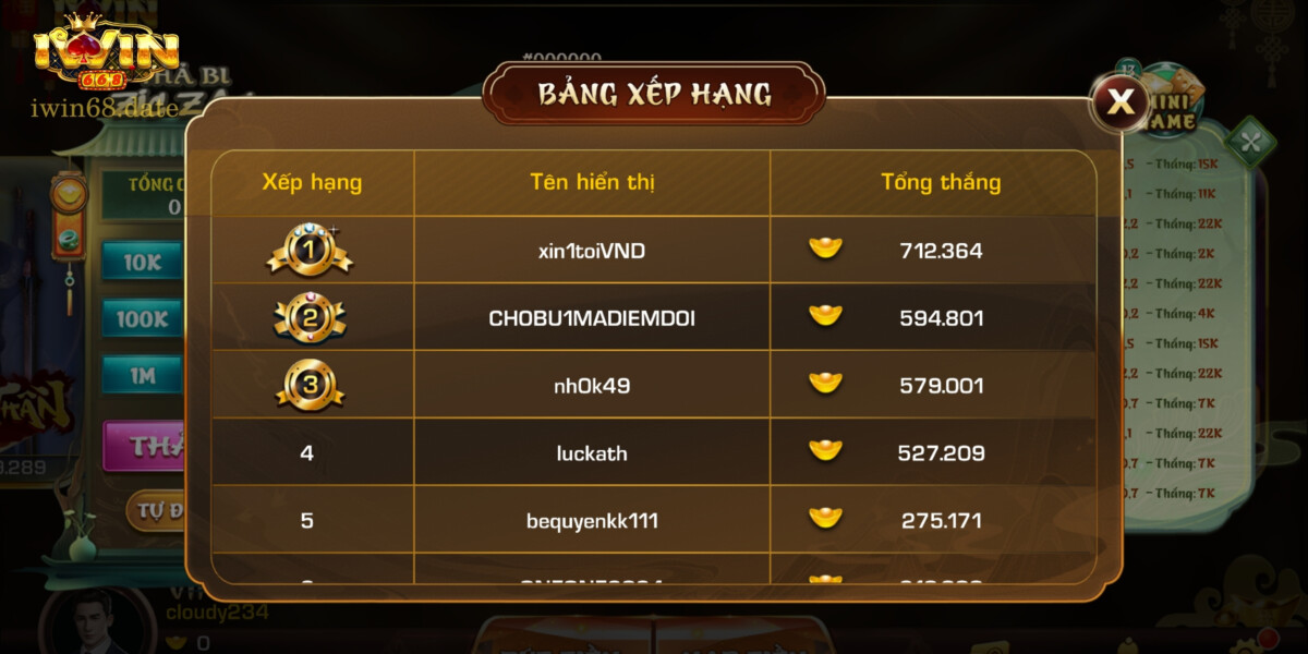 Người chơi tham khảo bảng xếp hạng học hỏi các cao thủ để nâng cao chiến thắng