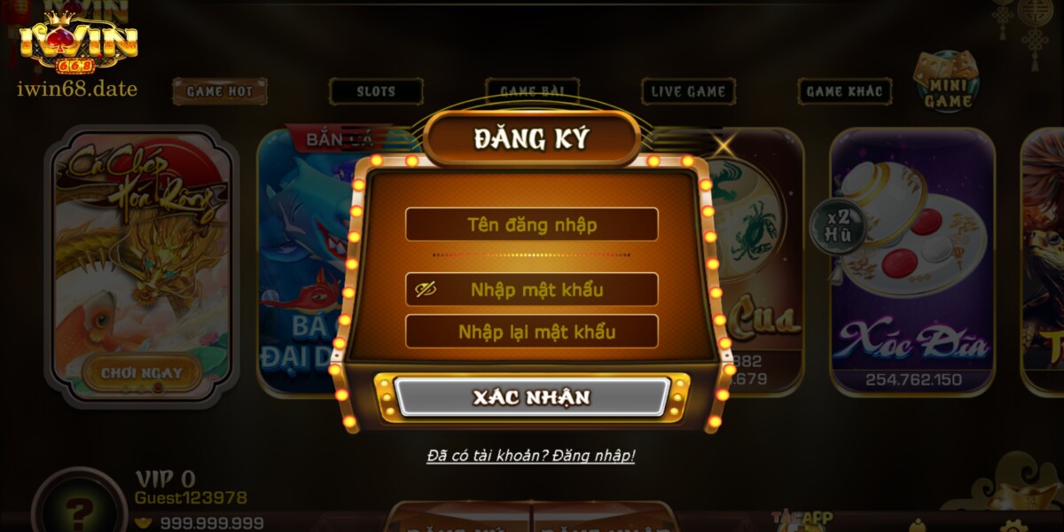 Quy trình tạo tài khoản đặt cược không yêu cầu quá nhiều thông tin 